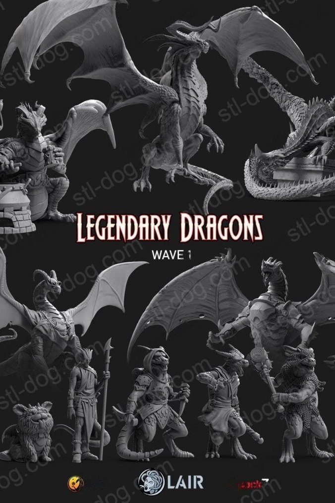 传奇巨龙(Legendary Dragons) 3D打印图纸